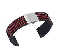 JASMKLX Correa de silicona deportiva for pulsera inteligente de 18, 20, 22 y 24 mm, compatible con for Samsung fit for Galaxy de 45 mm y 45 mm, compatible con for Huawei GT, correa de reloj de doble c