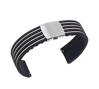 JASMKLX Correa de silicona deportiva for pulsera inteligente de 18, 20, 22 y 24 mm, compatible con for Samsung fit for Galaxy de 45 mm y 45 mm, compatible con for Huawei GT, correa de reloj de doble c