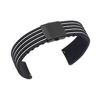 JASMKLX Correa de silicona deportiva for pulsera inteligente de 18, 20, 22 y 24 mm, compatible con for Samsung fit for Galaxy de 45 mm y 45 mm, compatible con for Huawei GT, correa de reloj de doble c