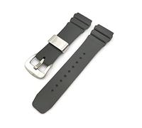 JASMKLX Correa de vigilancia de goma de 22 mm ajuste for la banda for la pulsera de la banda de muñeca de silicona impermeable de Seiko for anillo de bucle de hebilla de metal(Grey 1)