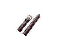 JASMKLX Cuerdas de reloj de cuero 18 mm 20 mm 22 mm negro marrón oscuro mujeres hombres reloj correa correa for hebilla de cerilla de acero inoxidable(White Light Pin,13mm)