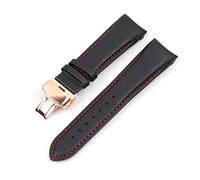 JASMKLX Cuero curvado de cuero Reloj de reloj 22 mm 23 mm 24 mm Ajuste for Tissot T035 AutomatC Man Watch Band Band Strap Steel Hebilla Pulsera de muñeca(4,22mm)