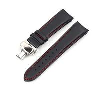 JASMKLX Cuero curvado de cuero Reloj de reloj 22 mm 23 mm 24 mm Ajuste for Tissot T035 AutomatC Man Watch Band Band Strap Steel Hebilla Pulsera de muñeca(1,22mm)