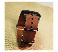 JASMKLX Cuero de la correa OTAN Fashion Exquisite Strap Fit for Garmin Fenix 3(Schwarz)