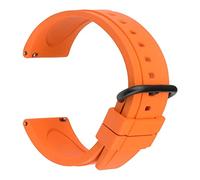 JASMKLX Diseño Reloj de goma Banda Brown Soft Sport Wamkband 20mm 22mm 24mm Buceo de buceo Reloj impermeable Correa Correa de muñeca for hombres Mujeres(Orange B,20mm)