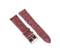 JASMKLX Patrón de avestruz retro de cuero Watchands18mm 20 mm 22 mm 24 mm Café negro marrón amarillo amarillo de cuero de cuero correa(Wine red,24mm)