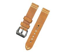 JASMKLX Reloj Correa de cuero Correa de cuero vintage de cuero Hecho a mano for hombre 22 mm 24 mm de reloj de reloj Ajuste for Panerai Watch Belt 8Color(Color 3,22mm)