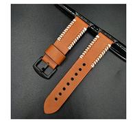 JASMKLX Reloj de correa de cuero 38 mm 42 mm Strap Strap Fit for iWatch 1 2 3 4 Serise Hecho a mano String Watch Banda de cuero(Brown,22mm)