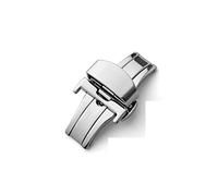 JASMKLX Reloj Fold Hebilla Doble clic en Butterfly Wamkand Push SCRASP PUSH 18/20 / 22MM Botón Despliegue Cujiador de cierre Accesorios(Silver,14mm)