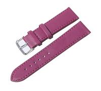 JASMKLX Tejido liso PU Banda de reloj de correa de cuero 1 2 mm, 14 mm, 16 mm, 18 mm, 20 mm Mira las correas de reloj de los colores de los dulces for los relojes(Lila,16mm)