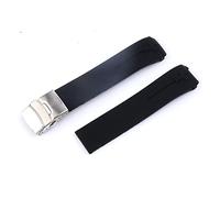 JASMKLX Wheamband de silicona 20 mm 21mm deportes toque T013 t047 Correa de goma T-Sport Wamkband impermeable T013420A T047420A T33 Apto for Tissot(Black silver1 21mm)