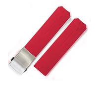 JASMKLX Wheamband de silicona 20 mm 21mm deportes toque T013 t047 Correa de goma T-Sport Wamkband impermeable T013420A T047420A T33 Apto for Tissot(Red silver 20mm)