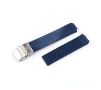 JASMKLX Wheamband de silicona 20 mm 21mm deportes toque T013 t047 Correa de goma T-Sport Wamkband impermeable T013420A T047420A T33 Apto for Tissot(Blue silver1 20mm)