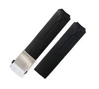 JASMKLX Wheamband de silicona 20 mm 21mm deportes toque T013 t047 Correa de goma T-Sport Wamkband impermeable T013420A T047420A T33 Apto for Tissot(Black silver 20mm)