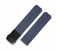 JASMKLX Wheamband de silicona 20 mm 21mm deportes toque T013 t047 Correa de goma T-Sport Wamkband impermeable T013420A T047420A T33 Apto for Tissot(Blue black 20mm)