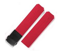 JASMKLX Wheamband de silicona 20 mm 21mm deportes toque T013 t047 Correa de goma T-Sport Wamkband impermeable T013420A T047420A T33 Apto for Tissot(Red black 20mm)