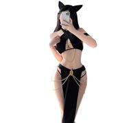 JasmyGirls Cosplay Lencería Travieso Juego de rol Trajes para Mujeres Gato Egipcio Cleopatra Disfraz Halloween Princesa Leia Esclavo Vestido