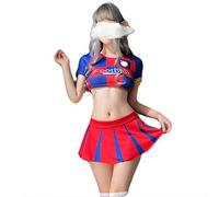 JasmyGirls Disfraz de animadora sexy traviesa de la escuela de cosplay lencería japonesa anime uniforme de baloncesto fútbol alegría traje