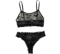 JasmyGirls Lencería sexy de cosplay para mujer, disfraz de Halloween, traje de baño gótico, lindo anime para juegos de rol, ropa gótica, color negro