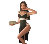 JasmyGirls Nonne Dessous Sexy Halloween Cosplay Kostüm Anime Dress Up Maid Outfit Goth Devil Role Play Naughty Succubus Set