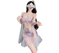 JasmyGirls Sexy Cosplay Lencería Halloween Sirena Disfraz Anime Vestido Kawaii Princesa Maid Outfit Sparkle Festivals Rave Ropa