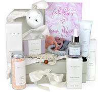 Jasmyn & Greene Cesta de Regalos Para la Futura Mamá - 9 Artículos de Lujo Para Baby Shower, Recién Nacido y Embarazada - Con Lavanda