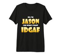 Jason Costume Idgaf Meme Personalized First Name Jason Camiseta Premium
