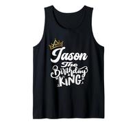Jason The Birthday King - Camisa de cumpleaños para hombre, niños y adolescentes Camiseta sin Mangas