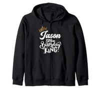 Jason The Birthday King - Camisa de cumpleaños para hombre, niños y adolescentes Sudadera con Capucha