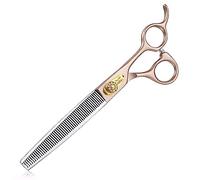 JASON Tijeras de aseo para perros de 7.5 pulgadas, tijeras profesionales de adelgazamiento con 54 dientes, mezcladoras japonesas de acero inoxidable 440C para perros, gatos y otros animales