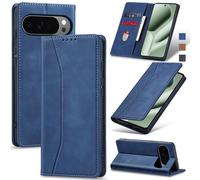 Jasonyu Funda para Google Pixel 10 Pro XL,Cuero PU Carcasa,Tipo Libro Flip Case con Tarjetas y Cartera,Soporte Plegable,Cierre magnético,Capa (Azul)