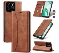 Jasonyu Funda para Honor 200 Smart Flip Case,Marrón