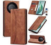 Jasonyu Funda para Honor Magic 5 Lite, Cuero PU Carcasa, Tipo Libro Flip Case con Tarjetas y Cartera, Soporte Plegable, Cierre magnético, Capa (Marrón)