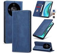 Jasonyu Funda para Honor Magic 6 Lite,Cuero PU Carcasa,Tipo Libro Flip Case con Tarjetas y Cartera,Soporte Plegable,Cierre magnético,Capa (Azul)