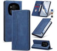 Jasonyu Funda para Honor Magic 6 Pro, Cuero PU Carcasa, Tipo Libro Flip Case con Tarjetas y Cartera, Soporte Plegable, Cierre magnético, Capa (Azul)