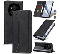 Jasonyu Funda para Honor Magic 6 Pro, Cuero PU Carcasa, Tipo Libro Flip Case con Tarjetas y Cartera, Soporte Plegable, Cierre magnético, Capa (Negro)