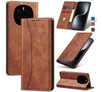 Jasonyu Funda para Honor Magic 7,Cuero PU Carcasa,Tipo Libro Flip Case con Tarjetas y Cartera,Soporte Plegable,Cierre magnético,Capa (Marrón)