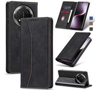 Jasonyu Funda para Honor Magic 7 Lite,Cuero PU Carcasa,Tipo Libro Flip Case con Tarjetas y Cartera,Soporte Plegable,Cierre magnético,Capa (Negro)