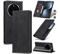 Jasonyu Funda para Honor Magic 7 Pro,Cuero PU Carcasa,Tipo Libro Flip Case con Tarjetas y Cartera,Soporte Plegable,Cierre magnético,Capa (Negro)