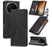 Jasonyu Funda para Honor Magic 8 Pro,Cuero PU Carcasa,Tipo Libro Flip Case con Tarjetas y Cartera,Soporte Plegable,Cierre magnético,Capa (Negro)