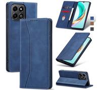 Jasonyu Funda para Honor X6B/X6A,Cuero PU Carcasa,Tipo Libro Flip Case con Tarjetas y Cartera,Soporte Plegable,Cierre magnético,Capa (Azul)