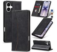 Jasonyu Funda para iPhone 17 Flip Case,Negro
