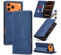 Jasonyu Funda para iPhone 17 Pro MAX,Cuero PU Carcasa,Tipo Libro Flip Case con Tarjetas y Cartera,Soporte Plegable,Cierre magnético,Capa (Azul)