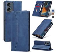 Jasonyu Funda para Moto Edge 50 Fusion,Cuero PU Carcasa,Tipo Libro Flip Case con Tarjetas y Cartera,Soporte Plegable,Cierre magnético,Capa (Azul)