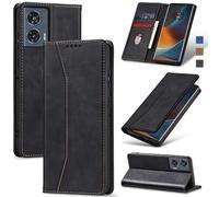 Jasonyu Funda para Moto Edge 50 Fusion,Cuero PU Carcasa,Tipo Libro Flip Case con Tarjetas y Cartera,Soporte Plegable,Cierre magnético,Capa (Negro)