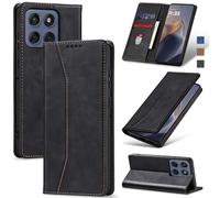 Jasonyu Funda para Motorola Edge 60 Fusion,Cuero PU Carcasa,Tipo Libro Flip Case con Tarjetas y Cartera,Soporte Plegable,Cierre magnético,Capa (Negro)