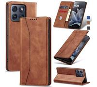 Jasonyu Funda para Motorola Edge 70,Cuero PU Carcasa,Tipo Libro Flip Case con Tarjetas y Cartera,Soporte Plegable,Cierre magnético,Capa (Marrón)