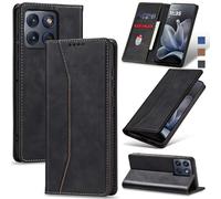 Jasonyu Funda para Motorola Edge 70,Cuero PU Carcasa,Tipo Libro Flip Case con Tarjetas y Cartera,Soporte Plegable,Cierre magnético,Capa (Negro)