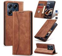 Jasonyu Funda para Motorola Edge 70 Pro,Cuero PU Carcasa,Tipo Libro Flip Case con Tarjetas y Cartera,Soporte Plegable,Cierre magnético,Capa (Marrón)