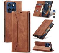 Jasonyu Funda para Motorola Moto Edge 60,Cuero PU Carcasa,Tipo Libro Flip Case con Tarjetas y Cartera,Soporte Plegable,Cierre magnético,Capa (Marrón)